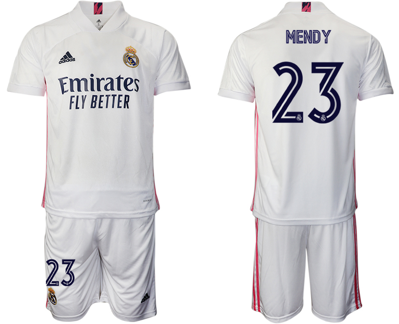 Men 2020-2021 club Real Madrid home #23 white Soccer Jerseys->real madrid jersey->Soccer Club Jersey